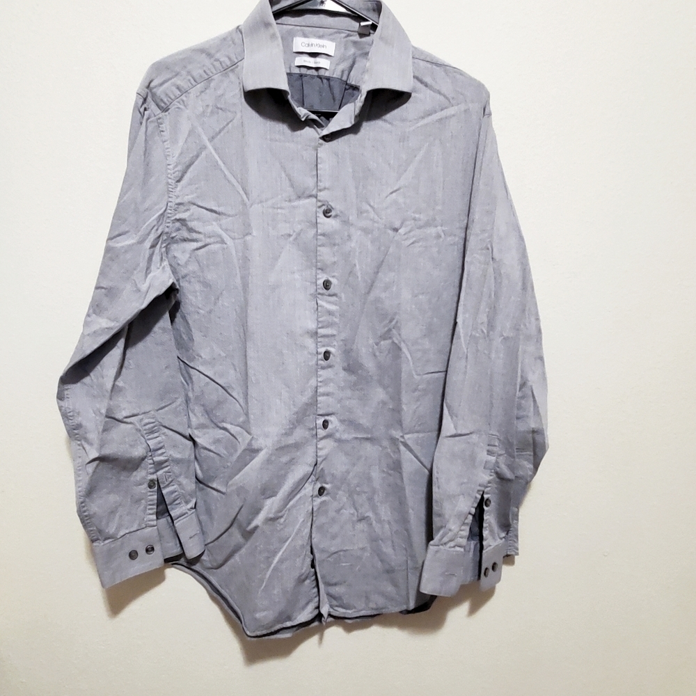 Calvin Klein Men's Slim Fit Stretch Shirt [L]